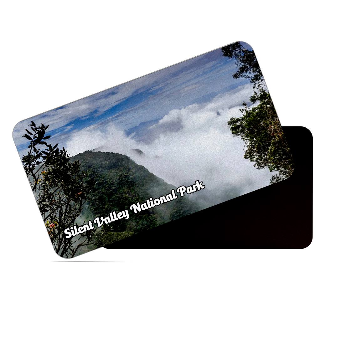 dhcrafts Multicolor Kerala Silent Valley National Park D1 Design Rectangular Rubber Matte Finish Fridge Magnet / Magnetic Card Pack of 1 (8.6cm x 5.4cm)